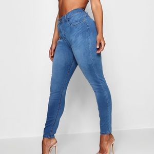 Plus Mid Rise Skinny Jeans